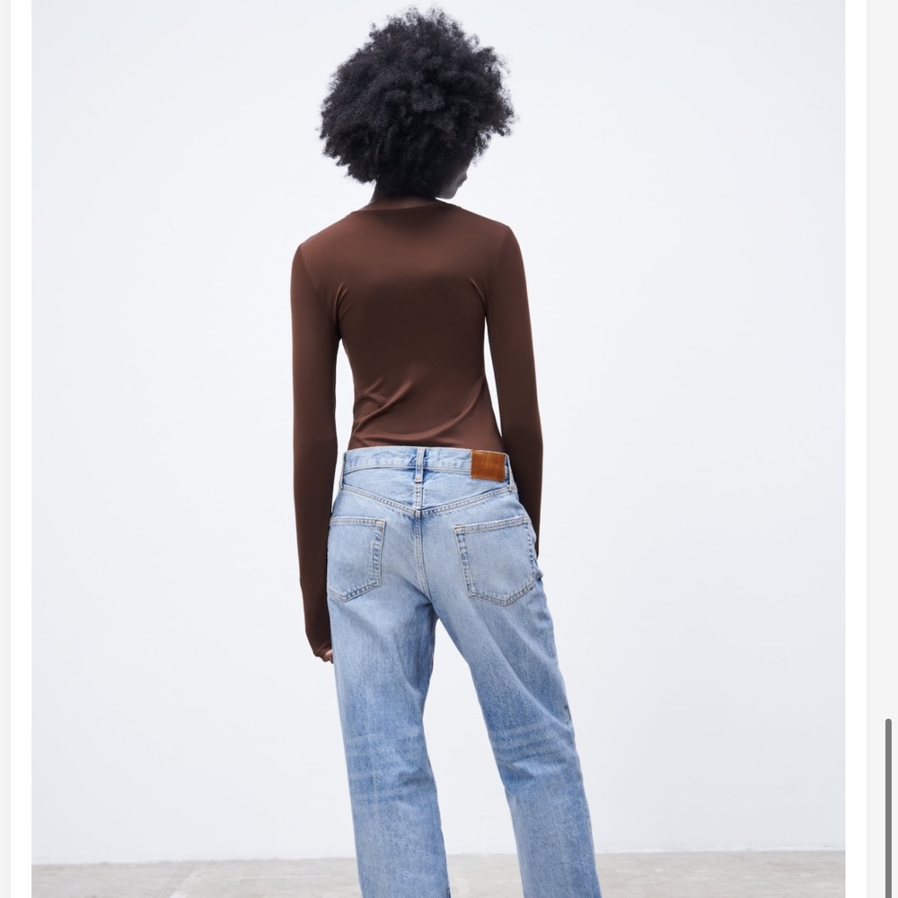 Zara Brown Bodysuit Medium - Picture 4 of 7